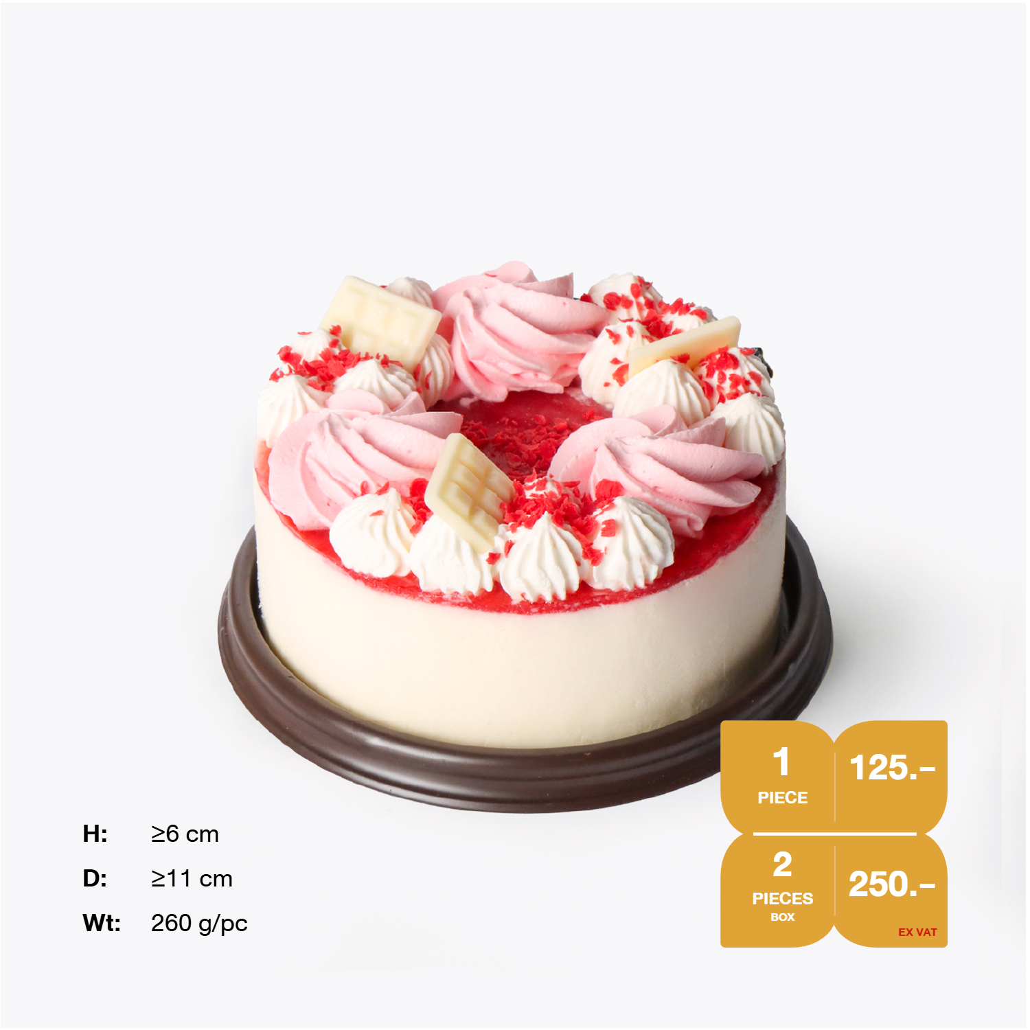 เค้กแช่แข็ง SYNOVA : เค้กเซอร์ไพรส์วันเกิดรสสตรอเบอร์รี่โยเกิร์ต (ยกกล่อง)
